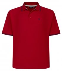 Espionage P232 Polo pique rouge/bleu marine
