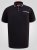 D555 Potts Jersey Polo With Jacquard Collar & Cuffs Noir - Polos - Polos homme grande taille
