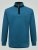 D555 Conway 1 1/4 Zip Neck Fleece Sweatshirt With Bear Logo Teal - Sweatshirts & hoodies - Sweatshirts/Hoodies grande taille homme