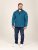 D555 Conway 1 1/4 Zip Neck Fleece Sweatshirt With Bear Logo Teal - Sweatshirts & hoodies - Sweatshirts/Hoodies grande taille homme