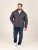 D555 Conrad Detachable Hood Bonded Fleece Zip Through Hoody TALL Bleu marine - TALL sweatshirts - Sweats et hoodies TALL