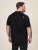 D555 Potts Jersey Polo With Jacquard Collar & Cuffs Noir - Polos - Polos homme grande taille