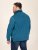 D555 Conway 1 1/4 Zip Neck Fleece Sweatshirt With Bear Logo Teal - Sweatshirts & hoodies - Sweatshirts/Hoodies grande taille homme