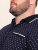 D555 Reid AOP Polo With Jacquard Collar, Pocket And Cuffs Bleu marine - Polos - Polos homme grande taille
