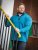 D555 Conway 1 1/4 Zip Neck Fleece Sweatshirt With Bear Logo Teal - Sweatshirts & hoodies - Sweatshirts/Hoodies grande taille homme