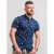 D555 Davian Hawaii Shirt Navy - Chemises - Chemises Grandes Tailles Hommes