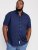 D555 Telford S/S Micro Ao Print Shirt Navy - Chemises - Chemises Grandes Tailles Hommes