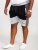 D555 Kirton Couture Elasticated Waistband Shorts Black/Charcoal - Pantalons/shorts de survêtement - Survêtement/jogging grandes tailles