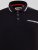 D555 Potts Jersey Polo With Jacquard Collar & Cuffs Noir - Polos - Polos homme grande taille