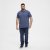 North Latitude Polo Blue Melange - Polos - Polos homme grande taille