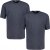 Adamo Marlon Comfort fit 2-pack T-shirt Charcoal - T-shirts - T-shirts Homme Grande Taille
