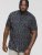D555 BEAU S/S AO Leaf Print Shirt Navy - Chemises - Chemises Grandes Tailles Hommes
