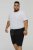 D555 STEFAN1 Elasticated Waist Loop Back Shorts Black - Pantalons/shorts de survêtement - Survêtement/jogging grandes tailles
