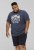 D555 COOK Trio Of Skulls Printed Crew Neck T-Shirt Slate Blue - T-shirts - T-shirts Homme Grande Taille