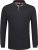 Adamo Peter Comfort fit Long sleeve Polo Black - Polos - Polos homme grande taille
