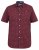 D555 DUNSTABLE S/S Micro AO Print Shirt Burgundy - Chemises - Chemises Grandes Tailles Hommes