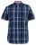 D555 HADSTOCK Check Button Down Collar S/S Shirt Navy - Chemises - Chemises Grandes Tailles Hommes