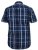 D555 HADSTOCK Check Button Down Collar S/S Shirt Navy - Chemises - Chemises Grandes Tailles Hommes