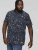 D555 ROLAND Printed Polo Shirt Navy - Polos - Polos homme grande taille