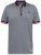 D555 BAYTON 2 Fine Stripe Jersey Polo Grey - Polos - Polos homme grande taille