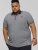 D555 BAYTON 2 Fine Stripe Jersey Polo Grey - Polos - Polos homme grande taille