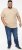 D555 SANDFORD Double Layer On Neck Ribs And Hem Waffle Textured T-Shirt Beige - T-shirts - T-shirts Homme Grande Taille