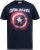 D555 ROGERS Official Captain America Printed T-Shirt Dark Navy - T-shirts - T-shirts Homme Grande Taille