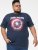 D555 ROGERS Official Captain America Printed T-Shirt Dark Navy - T-shirts - T-shirts Homme Grande Taille