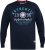 D555 KEYWORTH Authentic Printed Crew Neck Sweatshirt Navy - Sweatshirts & hoodies - Sweatshirts/Hoodies grande taille homme