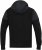 D555 DEAN Couture Zip Through Hoody With Woven Contrast Fabric Trim Black - Sweatshirts & hoodies - Sweatshirts/Hoodies grande taille homme