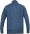 D555 ECCLES Cable Knitted Zip Through Sweater With Bonded Check Lining Denim Marl - Sweatshirts & hoodies - Sweatshirts/Hoodies grande taille homme