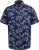 D555 Truro Hawaiian AOP Short Sleeve Button Down Collar Shirt Navy - Chemises - Chemises Grandes Tailles Hommes