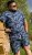 D555 Truro Hawaiian AOP Short Sleeve Button Down Collar Shirt Navy - Chemises - Chemises Grandes Tailles Hommes