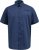 D555 Norwich Short Sleeve Micro AOP Shirt With Hidden Button Down Navy - Chemises - Chemises Grandes Tailles Hommes