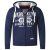 D555 Thurston Full Zip Hoodie Navy - Sweatshirts & hoodies - Sweatshirts/Hoodies grande taille homme