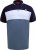 D555 Leeds Cut And Sew Polo With Jacquard Collar And Cuffs Navy - Polos - Polos homme grande taille