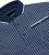 D555 Coventry AOP Polo Shirt Jacquard Collar & Ribbed Cuffs Navy - Polos - Polos homme grande taille
