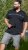 D555 Stafford Cut And Sew Embroidery Stripe Short Sleeve Polo Black - Polos - Polos homme grande taille