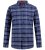 D555 Shrewsbury Long Sleeve with Chest Pocket Blue/Navy Check - Chemises - Chemises Grandes Tailles Hommes