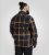 D555 Aldershot Long Sleeve Heavy Shacket Overshirt Tan/Navy Check - Chemises - Chemises Grandes Tailles Hommes
