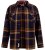 D555 Aldershot Long Sleeve Heavy Shacket Overshirt Tan/Navy Check - Chemises - Chemises Grandes Tailles Hommes
