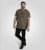 D555 Stockton Gorilla Playing Drums Crew Neck T-Shirt Khaki - T-shirts - T-shirts Homme Grande Taille