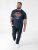D555 Hockney T-shirt avec Imprimé Moto Bleu Marine - T-shirts - T-shirts Homme Grande Taille