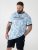 D555 Shoreham AO T-shirt avec Imprimé Venice Beach Bleu - T-shirts - T-shirts Homme Grande Taille