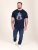 D555 Slater T-shirt imprimé Bleu marine - T-shirts - T-shirts Homme Grande Taille