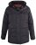 D555 Lonsdale Parka Style Jacket With Embroidery Patch On Sleeve Black - Vestes - Vestes Homme Grandes Tailles