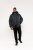D555 Lonsdale Parka Style Jacket With Embroidery Patch On Sleeve Black - Vestes - Vestes Homme Grandes Tailles