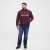 North Latitude Half Zip Sweat Bordeaux - Sweatshirts & hoodies - Sweatshirts/Hoodies grande taille homme
