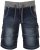 Kam Jeans Dito Denim Shorts Dark Used - Shorts - Shorts hommes grande taille