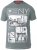 D555 RUEBEN NY City Print T-Shirt Khaki - T-shirts - T-shirts Homme Grande Taille